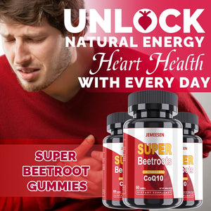 JEMEESEN - JEMEESEN beetroot gummies - Beetroot Powder Capsules With Grape seeds, CQ10? Helps Maintain Healthy Blood Pressure