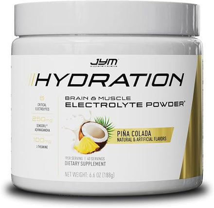 JYM Hydration Pina Colada Powder, Performance Electrolytes, Potassium, Sodium, Magnesium, for Men & Women, Theanine, Ashwaghanda, Theanine, 40 Servings in Pakistan