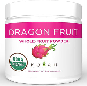 KOYAH - Organic Freeze-dried Pink Dragon Fruit Powder (1 Scoop = 1/4 Cup Fresh): 30 Servings (often called Pitaya), 180 g (6.35 oz) in Pakistan