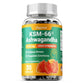 KSM-66 Ashwagandha Supplement - Relieve Stress, Improve Sleep, Support Brain Health, Muscle and Strength, Boost Immunity