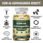 KSM-66 Organic Ashwagandha Capsules with Zinc | Non-GMO, Vegan | Premium Formula Health Supplement