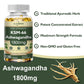 KSM-66 Organic Ashwagandha Capsules with Zinc | Non-GMO, Vegan | Premium Formula Health Supplement