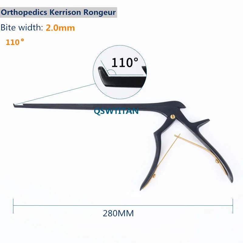 Kerrison Rongeur in Black long Veterinary orthopedics instrument