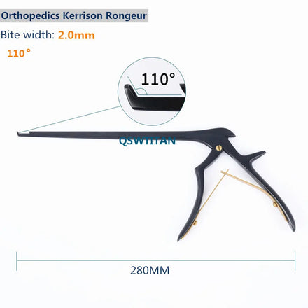 Kerrison Rongeur in Black long Veterinary orthopedics instrument