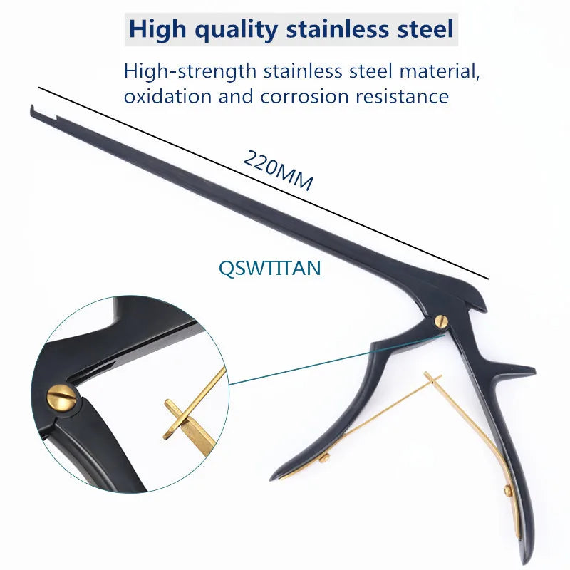 Kerrison Rongeur in Black long Veterinary orthopedics instrument