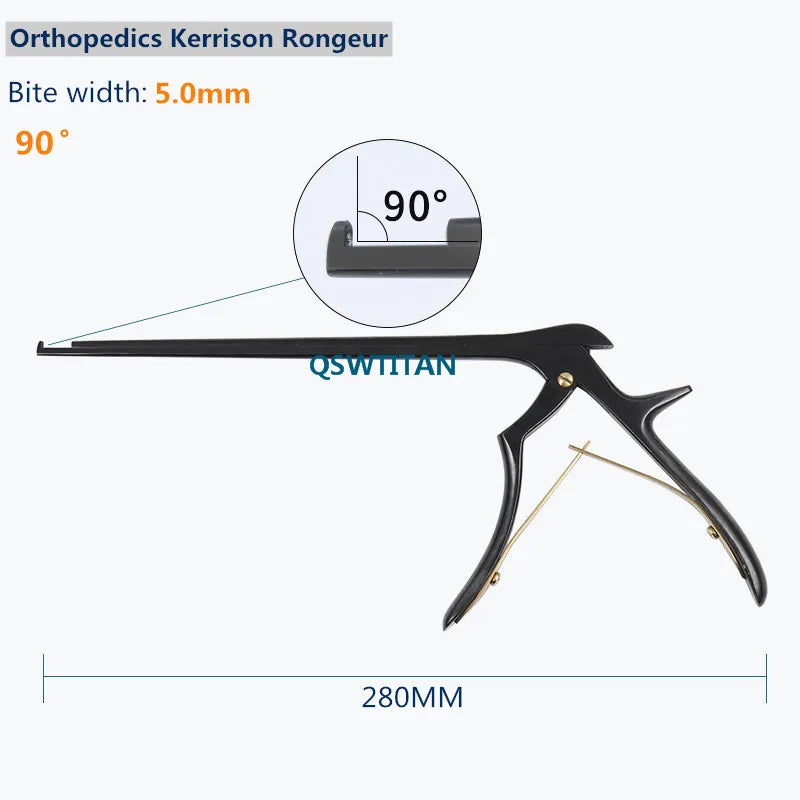 Kerrison Rongeur in Black long Veterinary orthopedics instrument