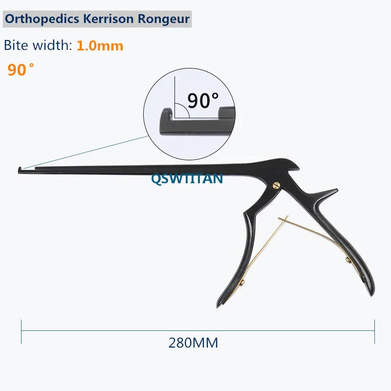 Kerrison Rongeur in Black long Veterinary orthopedics instrument
