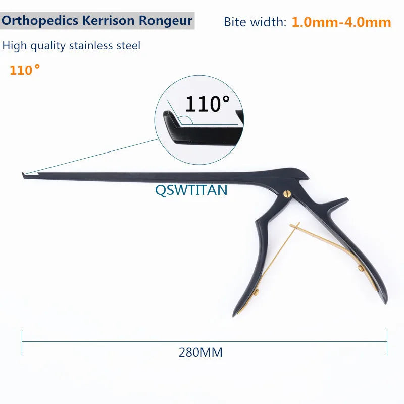 Kerrison Rongeur in Black long Veterinary orthopedics instrument