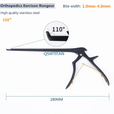 Kerrison Rongeur in Black long Veterinary orthopedics instrument
