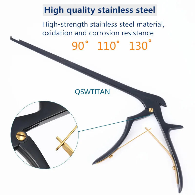 Kerrison Rongeur in Black long Veterinary orthopedics instrument