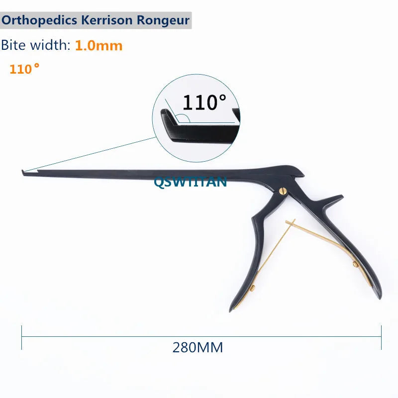 Kerrison Rongeur in Black long Veterinary orthopedics instrument