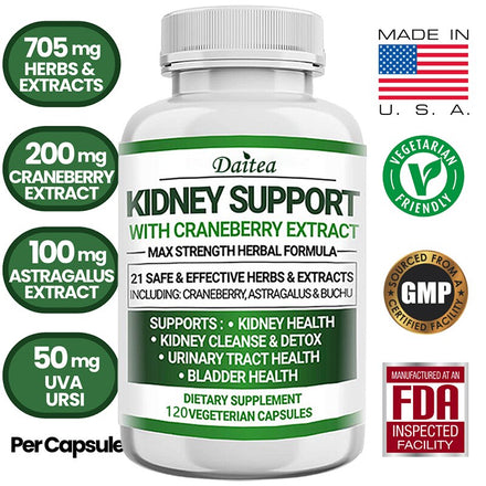 Kidney Support Supplement Helps Kidney Cleanse & Detoxify, Optimize Kidney Function, Relieve Adrenal Fatigue & Inflammation