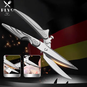 Kitchen Chicken Bone Scissors All Steel Sharp Cutting Chicken and Duck Kitchen Scissors Labor Saving Food Scissors