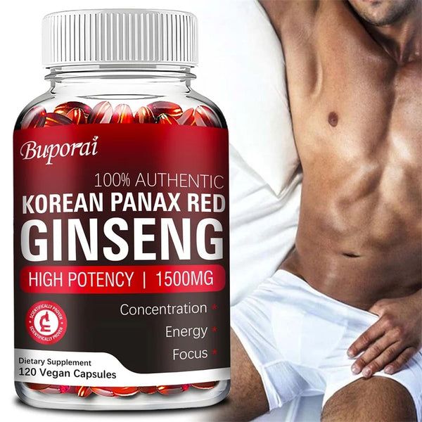 Korean Red Panax Ginseng Supplement - Increases Energy, Strength, Vitality, Performance and Focus in Pakistan