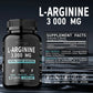 L-Arginine 3000mg - Supports Muscle Growth, Vascular Function, Boosts Energy, Improves Endurance, and Promotes Blood Circulation