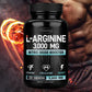L-Arginine 3000mg - for Energy, Strength and Endurance Support During Exercise | Muscle Mass, Non-GMO