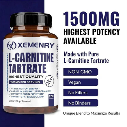 L-Carnitine - Fat Burning, Memory Enhancement, Muscle Growth, Weight and Body Management, Non-GMO