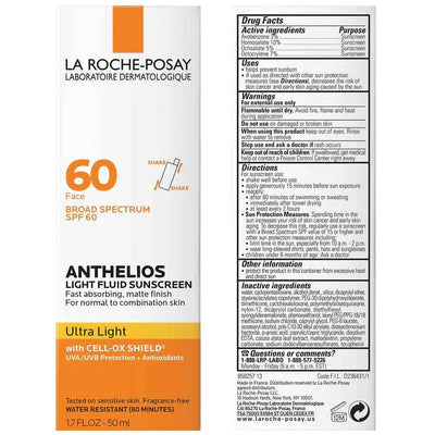 La Roche-Posay Sunscreen Anthelios Ultra Light Fluid SPF 60