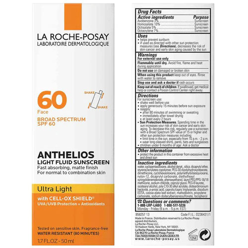 La Roche-Posay Sunscreen Anthelios Ultra Light Fluid SPF 60 in Pakistan