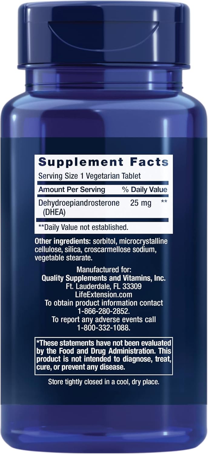 Life Extension DHEA 25 mg – For Hormone Balance, Immune Support in Pakistan