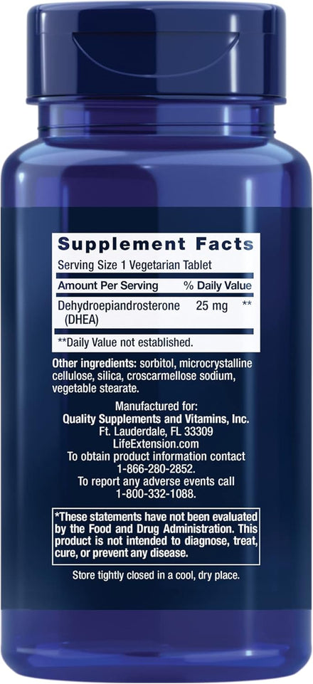 Life Extension DHEA 25 mg – For Hormone Balance, Immune Support in Pakistan