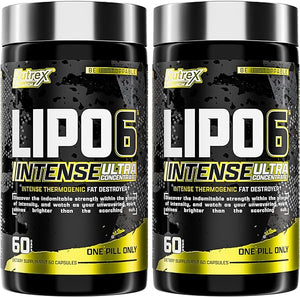 Lipo-6 Black Intense Ultra Concentrate | Intense Thermogenic Fat Burner - Weight Loss Supplement | 60 Diet Pills (Pack of 2) in Pakistan