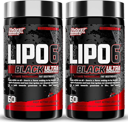 Lipo-6 Black Ultra Concentrate | Thermogenic Fat Burner Supplement, Increase Weight Loss, Energy & Intense Focus | 120 Diet Pills in Pakistan