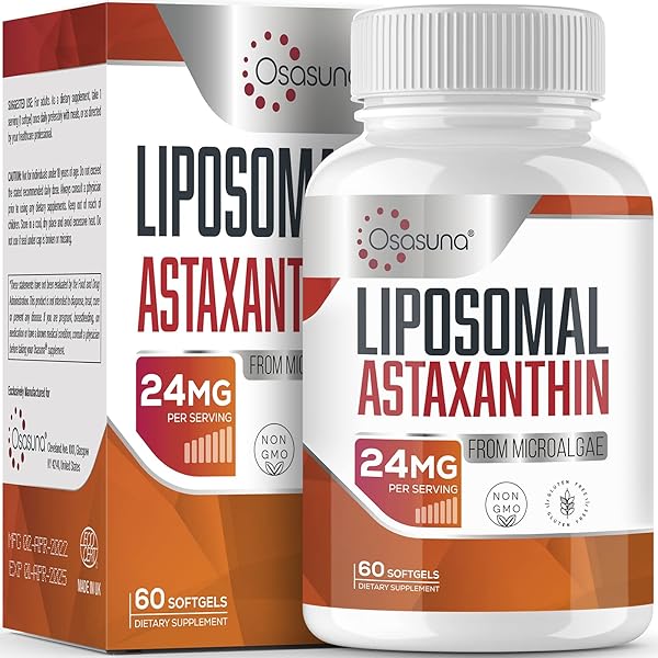 Liposomal Astaxanthin Supplement 24 MG, Maximum Absorption, Antioxidant Stronger Than VIT C, Non-GMO & Gluten Free - 60 Softgels(2 Months Supply) in Pakistan in Pakistan