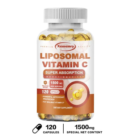 Liposomal Vitamin C Capsules 1500 Mg - Immune System and Collagen Supplement