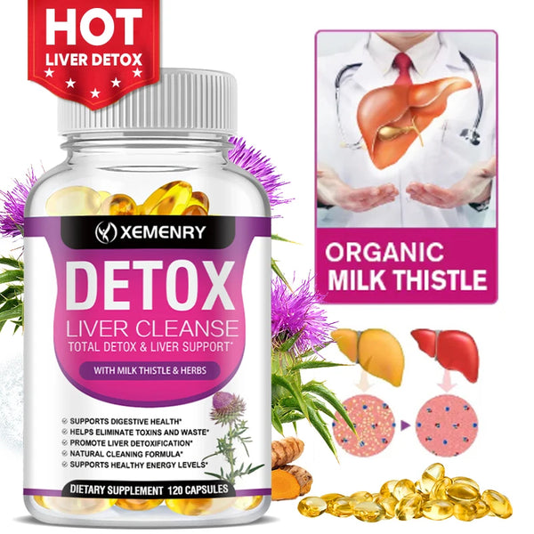 Liver Cleanse Detox Capsules - with Milk Thistle, Dandelion - Liver Care, Digestive Support, Antioxidant in Pakistan