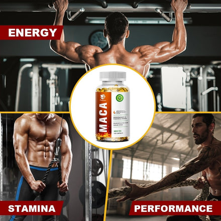 Lukaree Maca and Ashwagandha Root Extract Capsule Health Kidney Endurance Support Enhances Immunity Energy Supplement for Man
