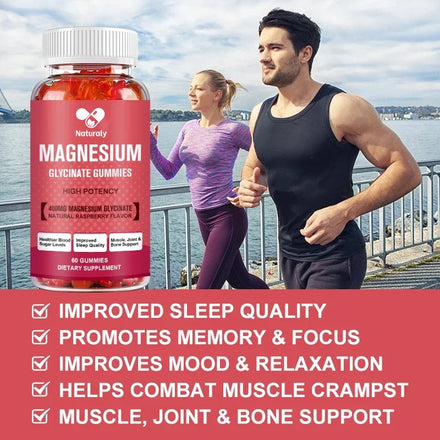 Magnesium Glycinate 400mg Supplement for Natural Sleep Support Bone Health Immunity Mood Support Heart Health & Muscle Recovery