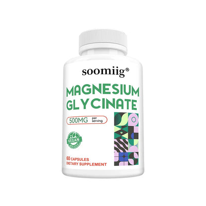 Magnesium Glycinate Capsules - Support Muscle, Bone, Cardiovascular Health Mineral Supplement, Helps with Stress, Natural Sleep