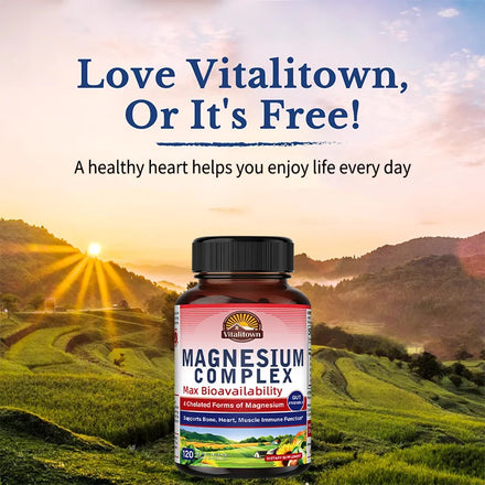 Magnesium Supplement, Multi-Magnesium Complex, Dietary Supplement, Supports Muscle Health, Relaxation, 30/60/120 Capsules