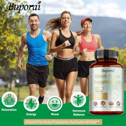 Male Enhancing Black Maca Capsules, Men's Supplements To Boost Stamina, Performance, Energy, Men's Muscle Enlargement