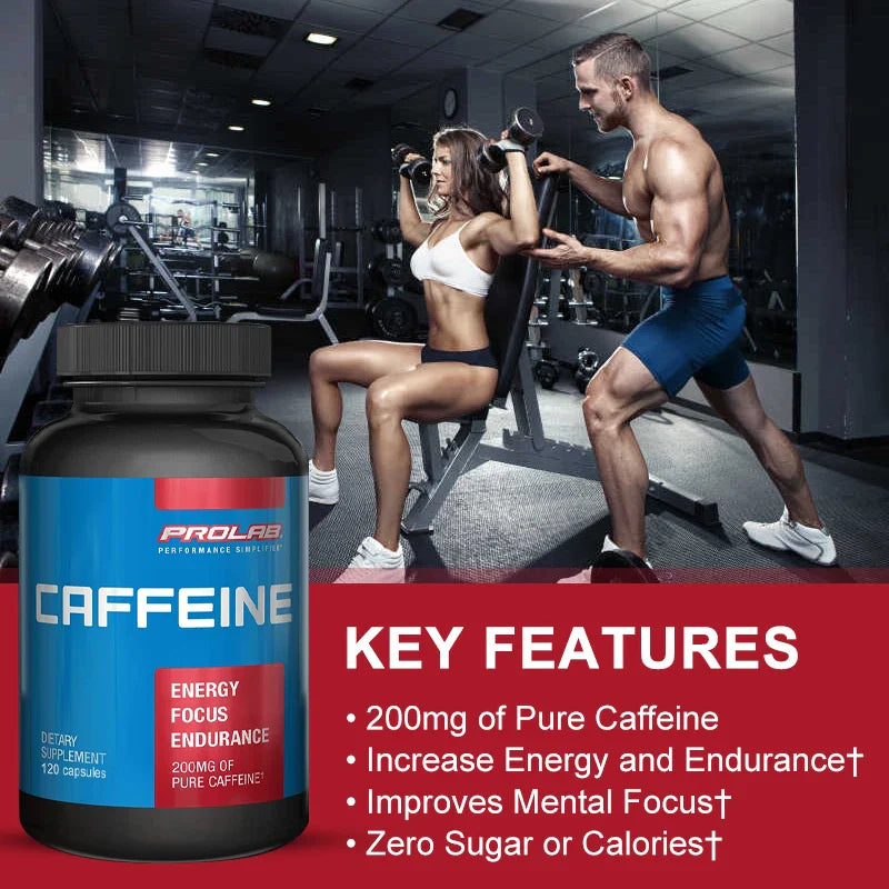 Maximum Potency Caffeine Capsules 200mg, Provide Energy and Focus, Reduce Fatigue, Increase Stamina,