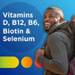 Men's Daily Vitamin, Multivitamin/Multimineral with Vitamin D3, B Vitamins, Antioxidants, Metabolism, Immunity, Energy, Muscle