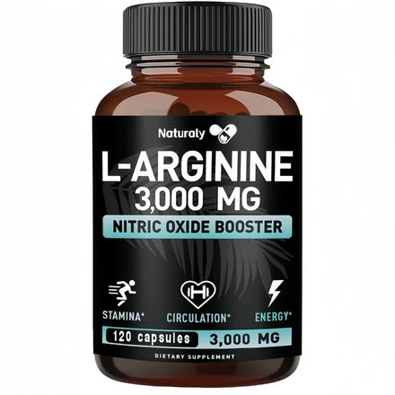 Men's Health Complete L-Arginine, Nitric Oxide Supplement - for Energy, Performance, Endurance, Muscle Growth, Vascular Function