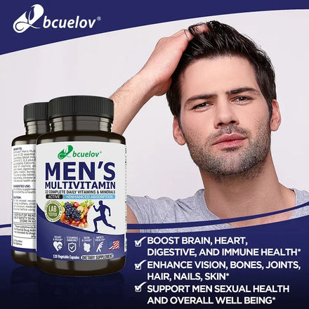 Men's Multivitamin Multimineral Supplement Vitamin ABCDEK Magnesium Calcium Zinc To Replenish Energy and Promote Overall Health