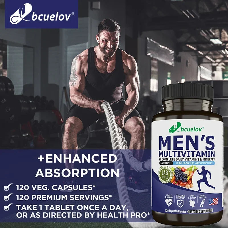 Men's Multivitamin Multimineral Supplement Vitamin ABCDEK Magnesium Calcium Zinc To Replenish Energy and Promote Overall Health