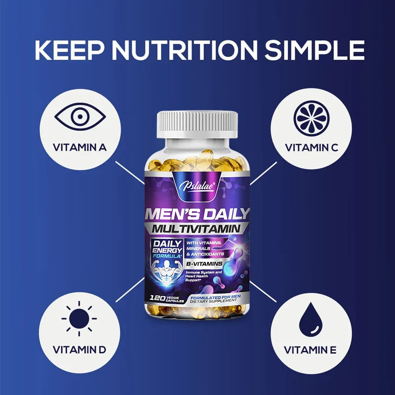 Men's Multivitamin Supplement with Vitamins A, B12, C, D and E To Support Energy and Zinc To Support Immune Health Nutraceutical
