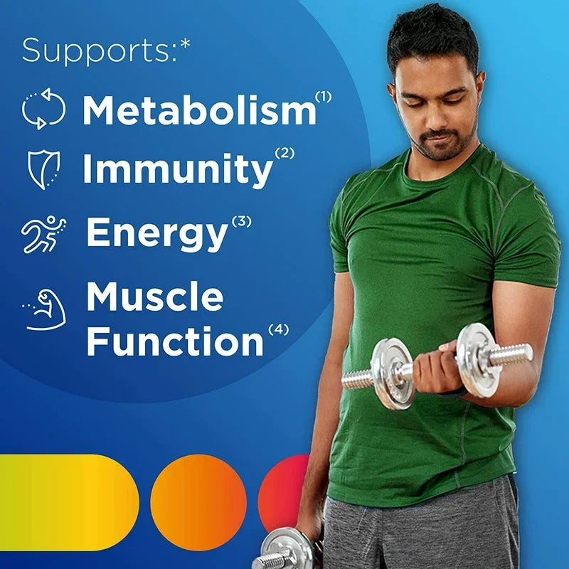 Men's Multivitamin To Support Metabolism, Energy Levels, Muscle Function and The Immune System