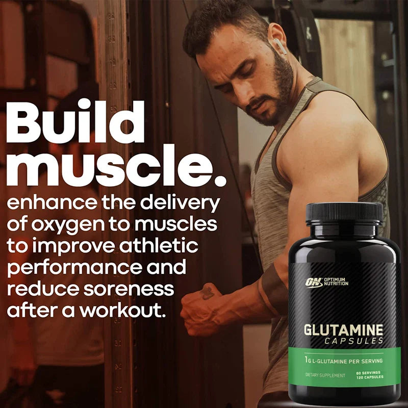 Men's Supplement, L-Glutamine Muscle Recovery Capsules, Restores Strength and Endurance and Promotes Muscle Growth