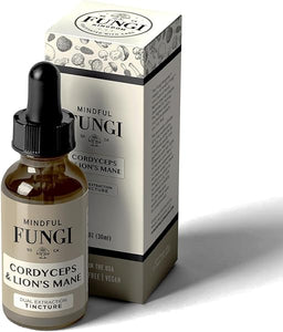 Mindful Fungi Lion's Mane Cordyceps Mushroom Supplement, Vegan Lion's Mane Liquid Extract, Brain Support Supplement, Natural Energy and Stamina Support, 1 fl oz, up to 30 Servings in Pakistan