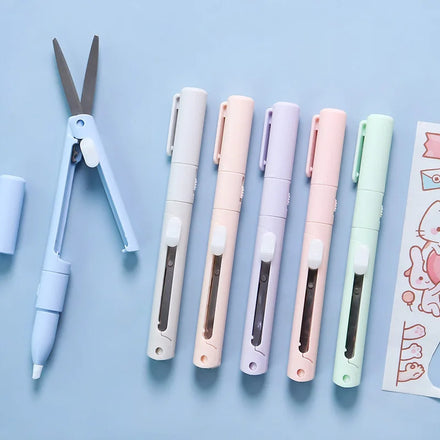 Mini Colorful Folding Scissors , Hand Tent Cutting, Mini Engraving Knife, Scissors, Paper Trimming Utility Knife
