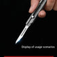Mini Titanium Alloy Surgical Knife Outdoor Camping Open Box Portable Art Push Knife with 10pcs Blades