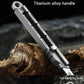 Mini Titanium Alloy Surgical Knife Outdoor Camping Open Box Portable Art Push Knife with 10pcs Blades