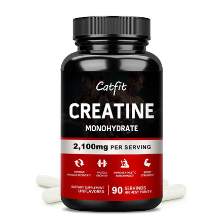 Monohydrate Creatina Capsule Whey Protein Enhance Athletic, Muscle Growth, Provide Energy For Gym, 1x 90pcs
