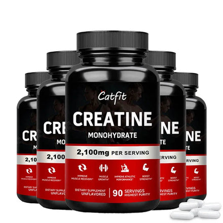 Monohydrate Creatina Capsule Whey Protein Enhance Athletic, Muscle Growth, Provide Energy For Gym, 1x 90pcs