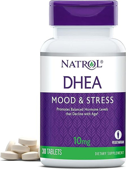 Mood & Stress DHEA 10mg With Calcium, Dietary Supplement for Balance of Certain Hormone Level and Mood Support, 30 Tablets, 30 Day Supply in Pakistan